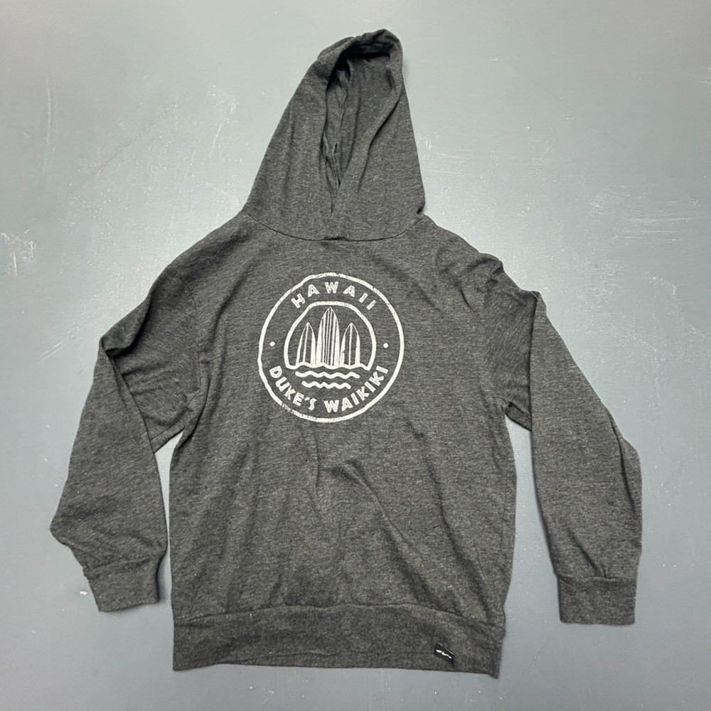 Hawaii Dukes Waikiki Hoodie Boys Small Gray Pullover Cotton Blend Techstyles